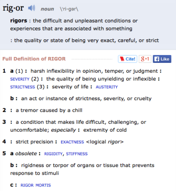 Rigor Definition